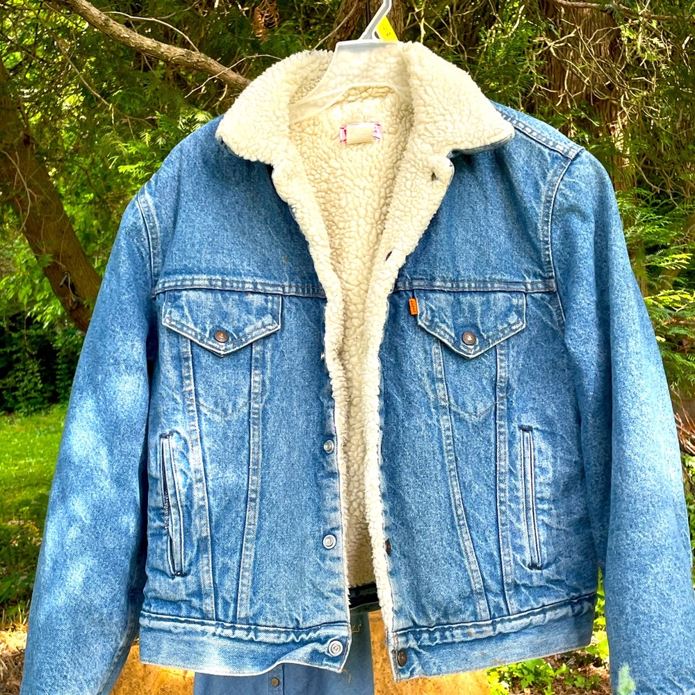 Levis Orange tab Sherpa lined Trucker jacket